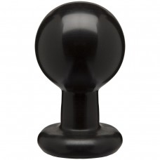 Круглая анальная пробка большого размера Round Butt Plugs Large - чёрная - 12 см