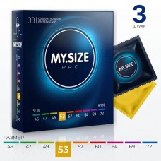 Латексные премиум презервативы My.Size Pro 53 - 3 шт