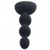 Анальная силиконовая виброёлочка Aphrodisia Anal Beads S с 2-мя моторами - чёрная - 14 см