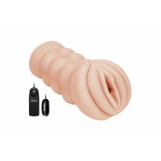 Мастурбатор-вагина с вибропулей - Satisfaction Vibro Honeypot - из материала Neoskin - телесный - 16 см