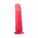 Гелевый фаллоимитатор-реалистик Lovetoy на присоске - розовый - 18 см