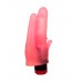 Гелевый двойной анально-вагинальный вибратор с клиторальными лепестками - красный - 17 см