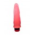 Гелевый двойной анально-вагинальный вибратор с клиторальными лепестками - красный - 17 см