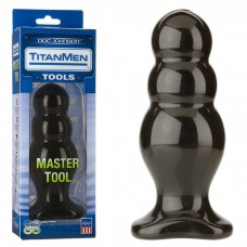 Фигурная анальная пробка для фистинга Titanmen Tools - Master Tool #4 - чёрная - 16,8 см