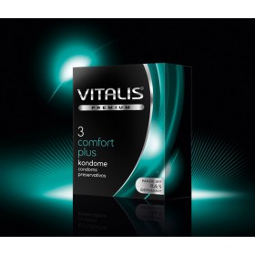 Латексные презервативы анатомической формы VITALIS premium Comfort plus - 3 шт