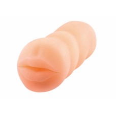 Реалистичный миниатюрный мастурбатор-ротик из TPE - телесный - 11,8 см