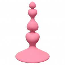 Анальная силиконовая пробка Sweetheart Plug Pink - розовая - 10 см