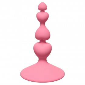 Анальная силиконовая пробка Sweetheart Plug Pink - розовая - 10 см