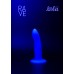 Гибкий и упругий фаллоимитатор светящийся в темноте Rave Neon Driver - синий - 13,3 см