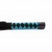 Замшевая плеть с ромбами на ручке БДСМ Арсенал - бирюзово-чёрная - 60 см