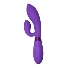Вагинально-клиторальный вибратор Indeep Gina Purple - фиолетовый - 20,5 см