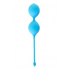 Вагинальные шарики A-toys Plesure Balls Trot со смещённым центром тяжести и верёвочкой - голубые