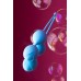 Вагинальные шарики A-toys Plesure Balls Trot со смещённым центром тяжести и верёвочкой - голубые