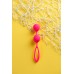 Вагинальные шарики A-toys Pleasure Balls Rai со смещённым центром тяжести и петелькой - розовые