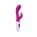 Вибратор A-toys Nessy с шишечками на головке и клиторальным стимулятором - фиолетовый - 20 см