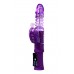 Вибратор с ротацией бусин, поступательными движениями, клиторальным стимулятором и надёжной присоской High-Tech fantasy - фиолетовый - 23,5 см