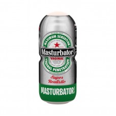 Мастурбатор-вагина в тубе стилизованной под пивную банку Vagina Beer Masturbator - телесный - 16 см