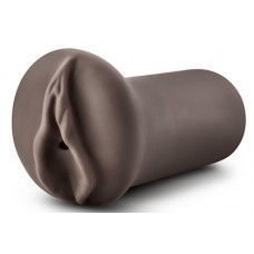Реалистичный миниатюрный мастурбатор-вагина Nicole's Kitty с открытым ребристым каналом - коричневый - 12,5 см