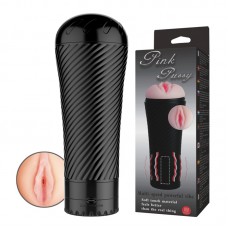 Мастурбатор вагина в колбе с многоуровневой вибрацией Pink Pussy Lady - чёрный - 23 см