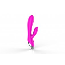 Перезаряжаемый вагинально-клиторальный гибкий вибратор Brazzers - фиолетовый - 19 см