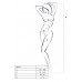 Обворожительный костюм-сетка в тонкую полоску Passion Erotic Line BS023 - белый
