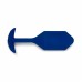 Анальная вибро-пробка премиум класса в форме торпеды B-Vibe Vibrating Snug Plug 4 - синяя - 14,9 см