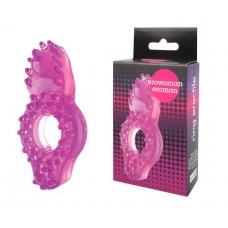 Эрекционное кольцо с клиторальным стимулятором Cock Ring Sexy Game - розовое
