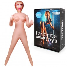 Надувная секс-кукла с 3-мя любовными отверстиями Pretty Doll Елизавета - телесная - 155 см