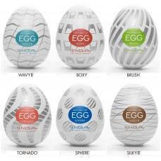 Набор мастурбаторов-яиц Tenga Standard Package Egg - III с различным рельефом - 6 штук