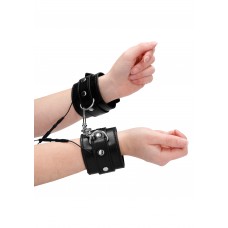 Наручники с электростимуляцией Electro Handcuffs E-Stim с проводным пультом - чёрные