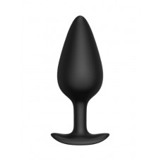 Анальная пробка из силикона среднего размера BLKDESIRE №04 Butt plug - чёрная - 10 см