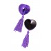 Пэстисы Erolanta Lingerie Collection в форме сердец с кисточками - фиолетовые