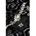Трусики-стринги со стразами и кристаллом на поясе Joli Amber - чёрные