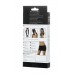 Соблазнительная мини-юбка с разрезами по бокам Glossy Carmen из ткани WetLook размера plus size - чёрная