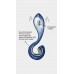 Анатомический вибратор унисекс Gvibe - Gpop 2 для массажа простаты и стимуляции зоны G - синий - 12,5 см