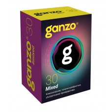 Презервативы латексные микс-набор Ganzo Mixed: классические, ультратонкие, точечно-ребристые - 30 шт