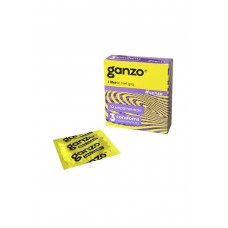 Сверхтонкие латексные презервативы 0,05 мм Ganzo Sense для большей чувствительности - 3 шт