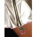 Коротенькая плиссированная юбка Hustler Lingerie цвета металлик с вишней на молнии