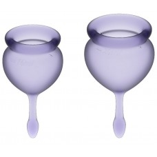 Набор менструальных чаш с кончиком-капелькой Feel Good Menstrual Cup - фиолетовый - 2 шт