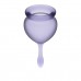 Набор менструальных чаш с кончиком-капелькой Feel Good Menstrual Cup - фиолетовый - 2 шт