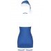 Кокетливый новогодний комплект нижнего белья Obsessive Kissmas: сорочка, чокер, подвязки, шапочка - голубой