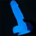 Гибкий и упругий фаллоимитатор светящийся в темноте Lumino Play Dildo - белый с синим свечением - 19  см