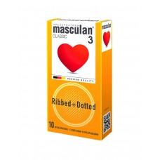 Презервативы латексные Masculan Classic Type 3 - Dotty+Ribbed (с пупырашками и колечками) - 10 шт