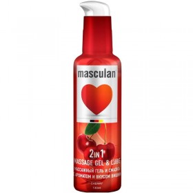 Смазка-гель для всех видов секса и массажа Masculan Massage gel & Lube Cherry - Вишня - 130 мл