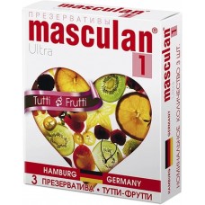 Презервативы латексные Masculan Ultra 1 - Tutti Frutti с ароматом фруктов - 3 шт