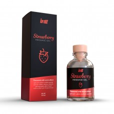 Гель для интимных ласк и массажа Intt Strawberry с согревающим эффектом - Клубника - 30 мл