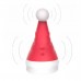Вибромассажёр для клитора и эрогенных зон с имитацией оральных ласк  «Волшебная шапочка Санты» - красный