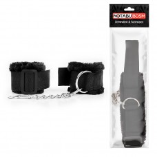 Мягкие оковы-наручники с меховой подкладкой NoTabu - черные