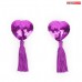 Фиолетовые пэстисы-сердечки NoTabu с кисточками