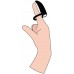 Эрекционное виброкольцо или насадка на палец Finger Vibrator - чёрное